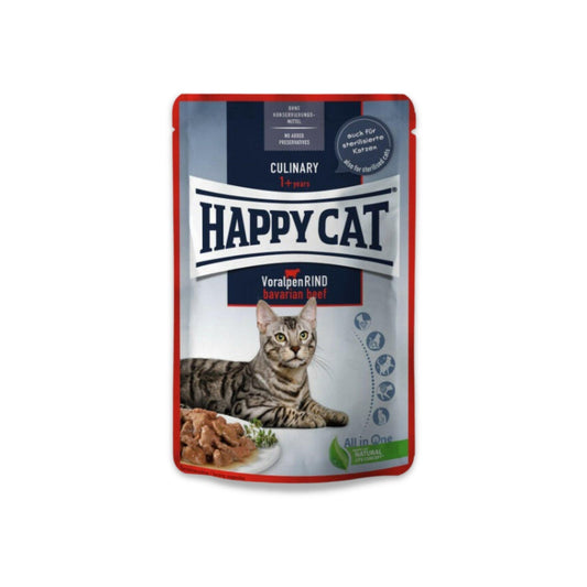 Happy Cat - הפי קט פאוצ' קולינרי בקר לחתול 85 גרם