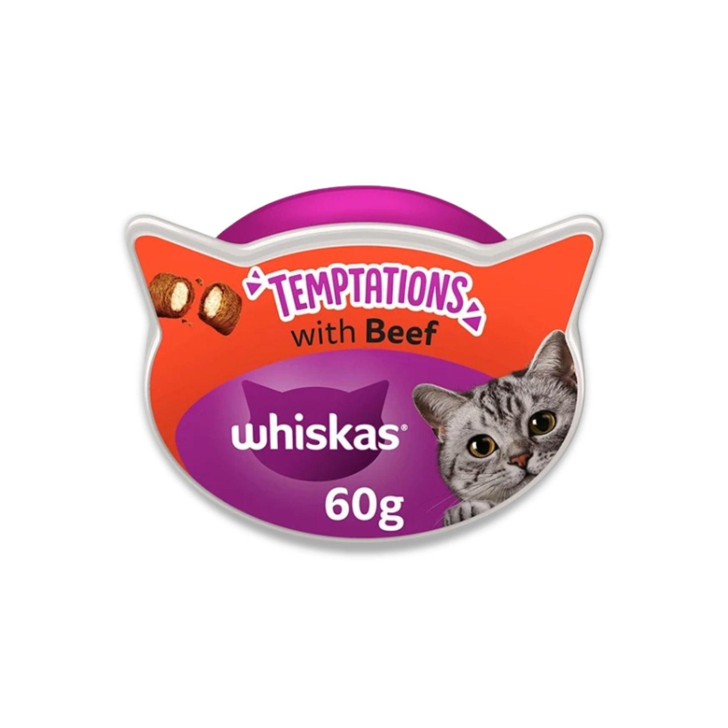 Whiskas - חטיף ויסקס בקר טמפטיישן 60 גרם