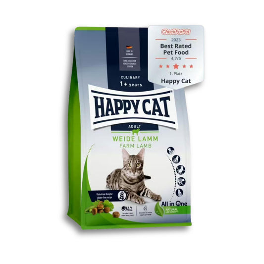 Happy Cat - Adult Farm Lamb הפי קט קולינרי טלה לחתולים בוגרים 10 ק"ג