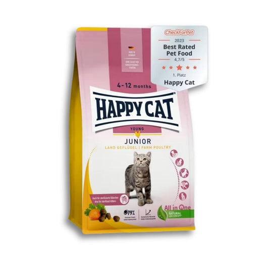 Happy Cat - Junior Poultry Chicken הפי קט ג'וניור עוף 4 ק"ג לגורי חתולים