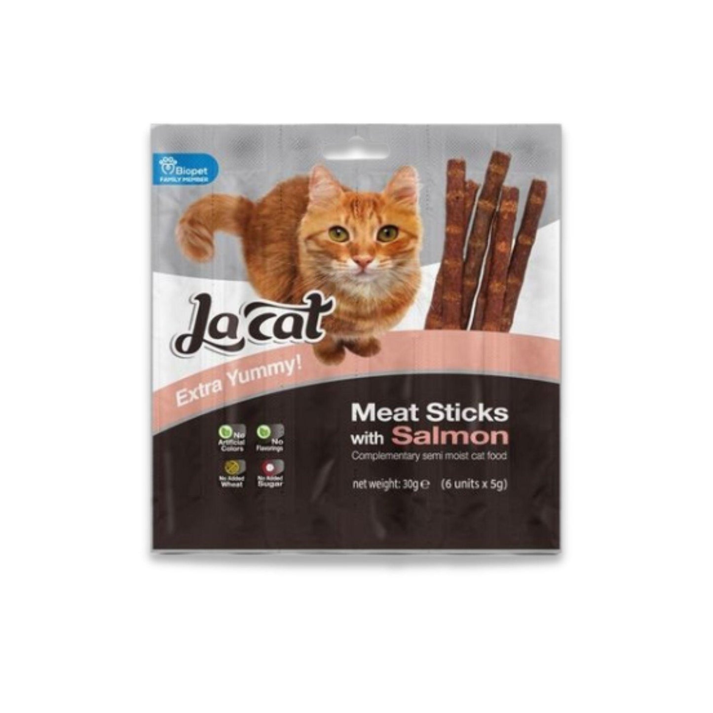 Lacat - חטיף לה קט מקלות בשר עם סלמון לחתול 30 גרם