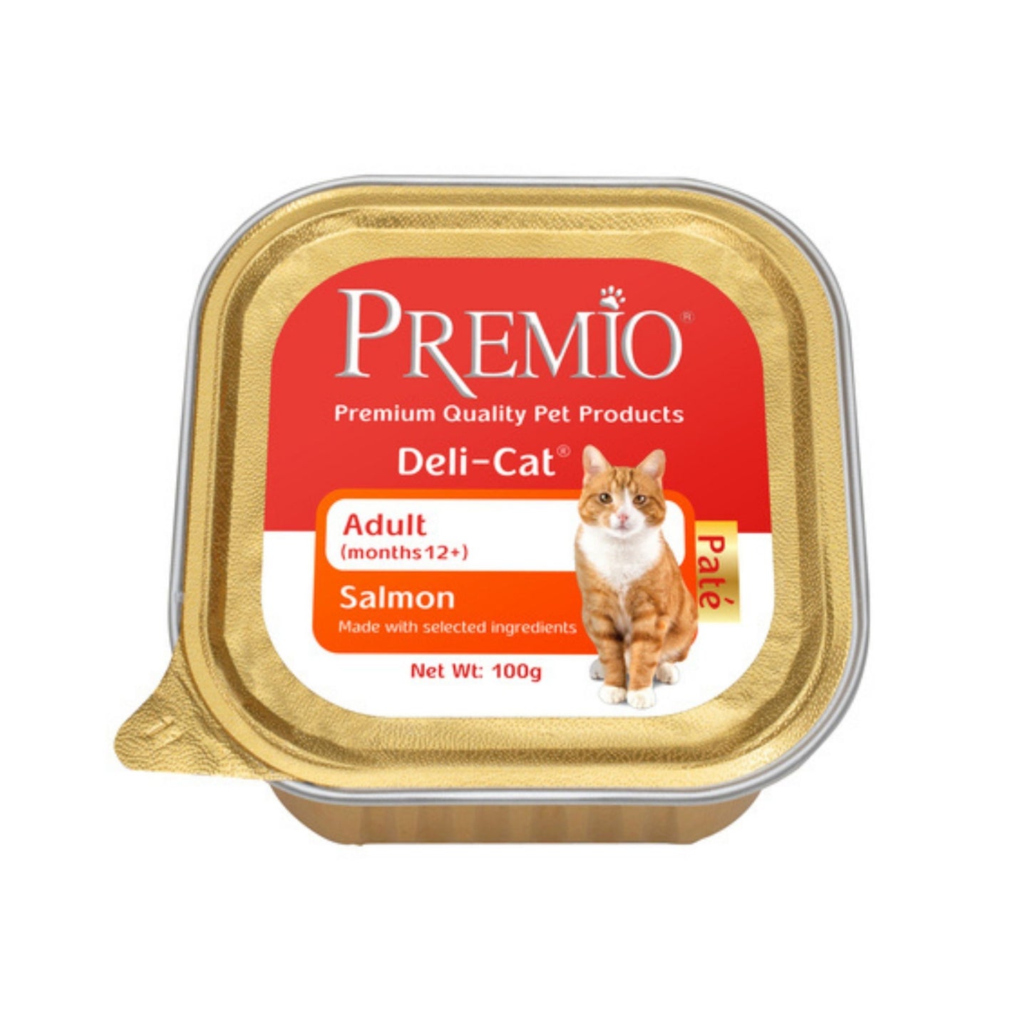 Premio פרמיו מעדן פטה לחתולים בוגרים סלמון 100 גרם