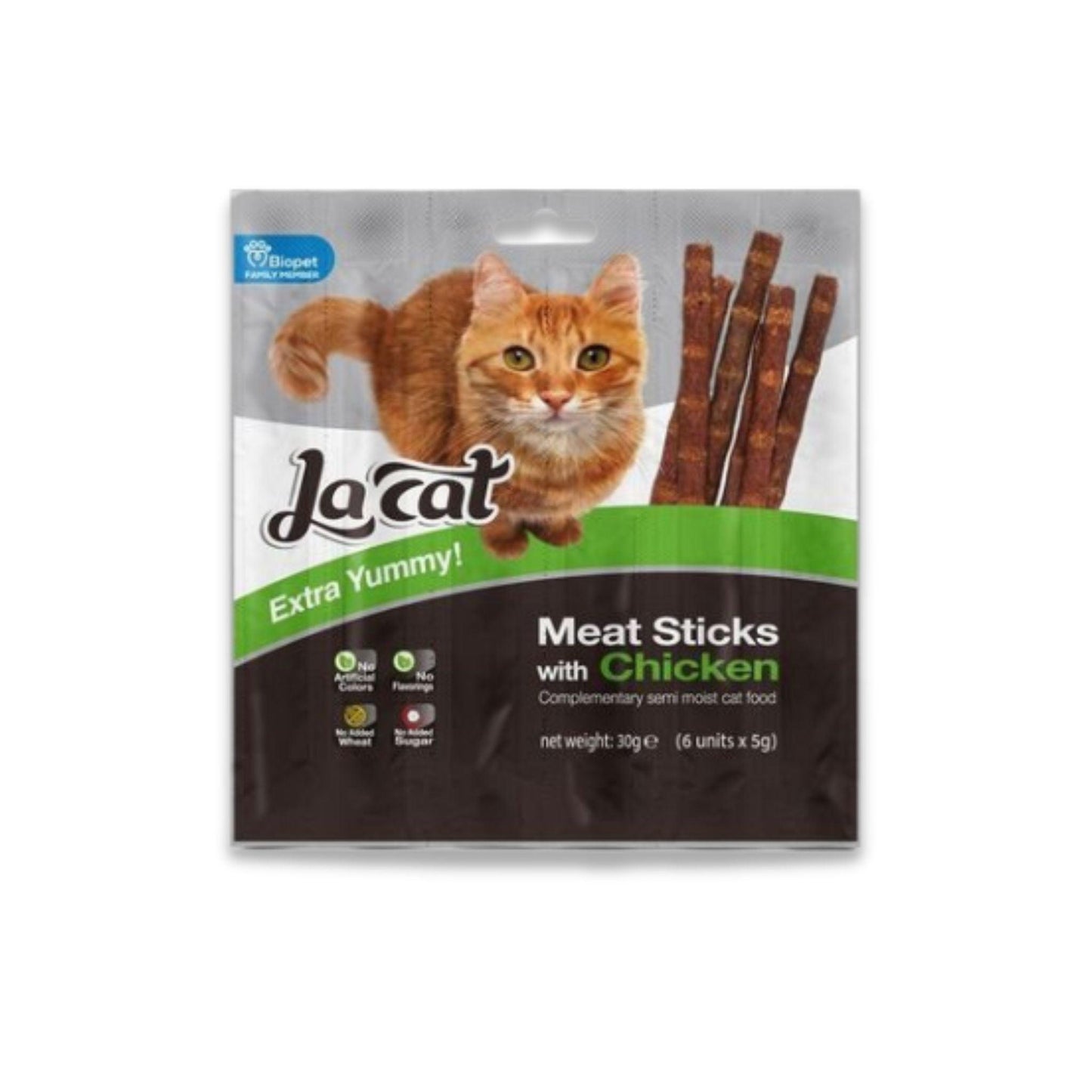 Lacat - חטיף לה קט מקלות בשר עם עוף לחתול 30 גרם