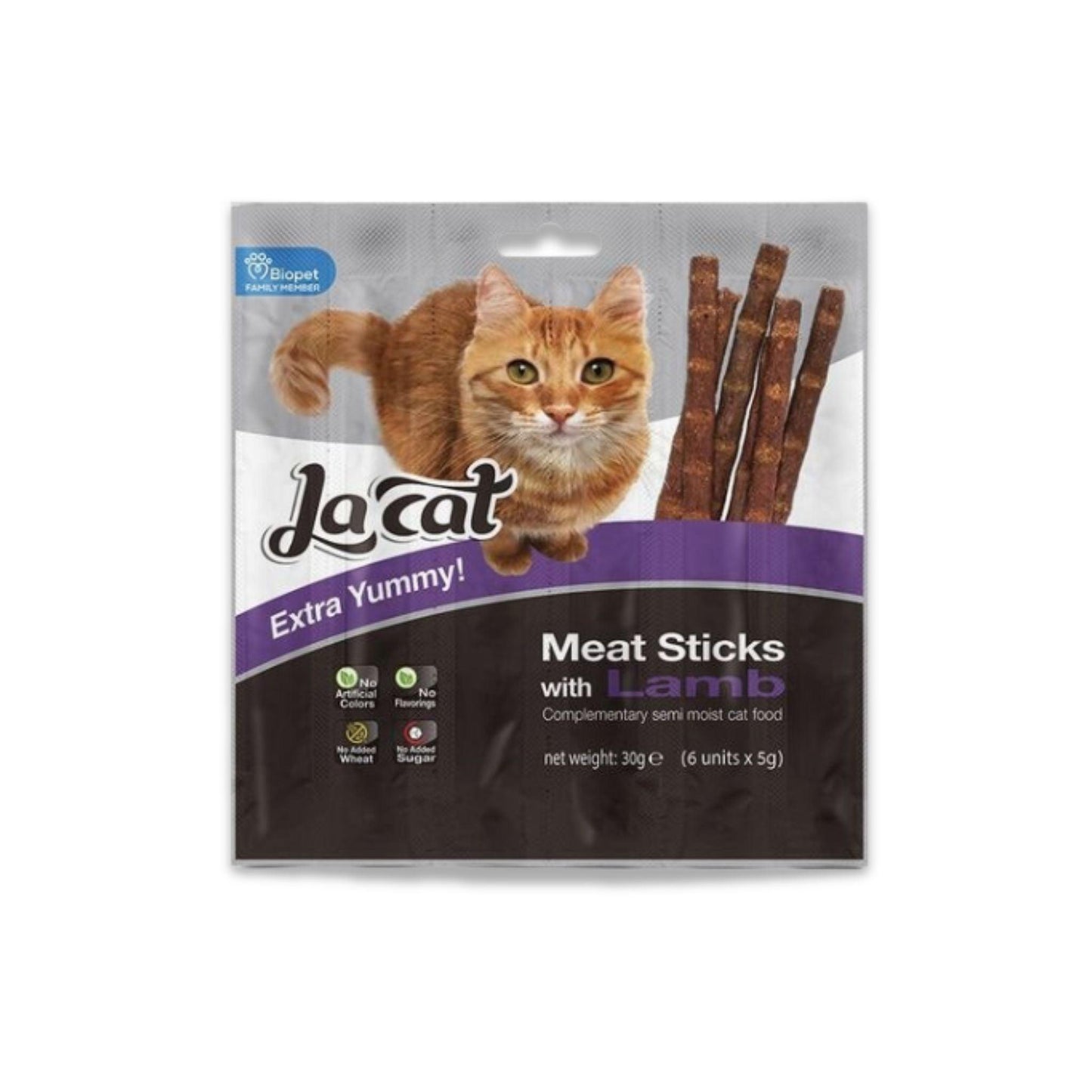 Lacat - חטיף לה קט מקלות בשר עם כבש לחתול 30 גרם