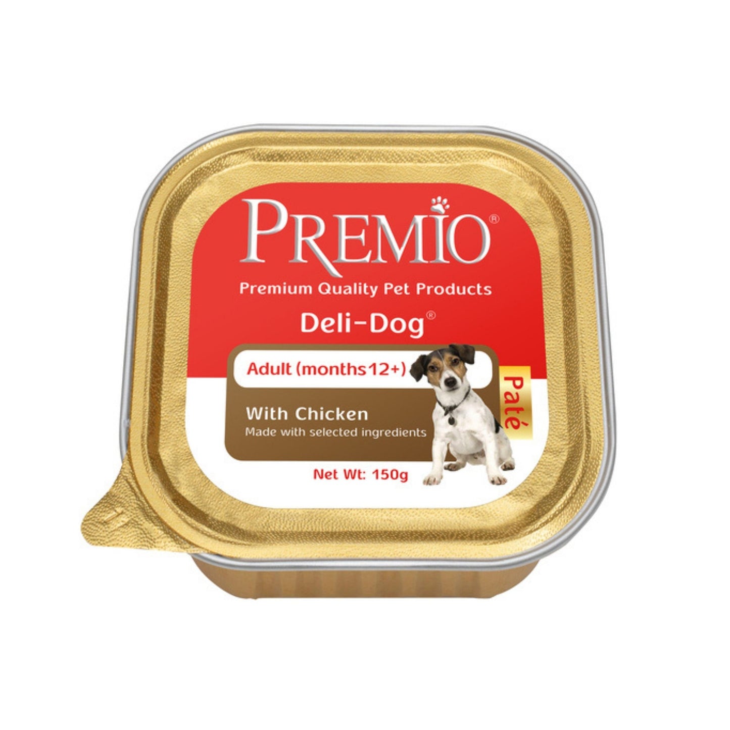 Premio פרמיו מעדן פטה לכלבים בוגרים עם עוף 150 גרם