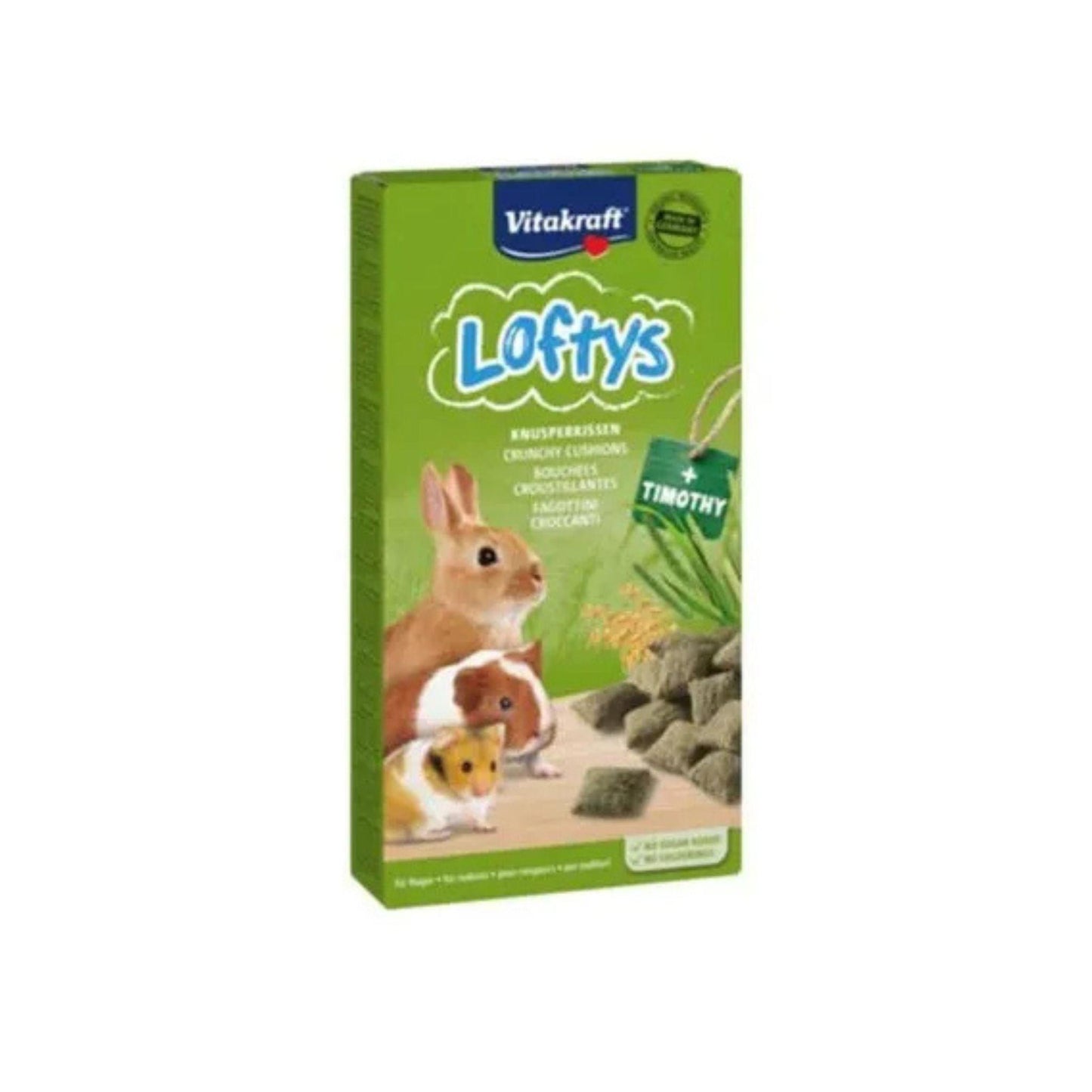 Vitakraft ויטאקראפט לופטיז כריות קראנצ’יות עם חציר טימותי 100 גרם