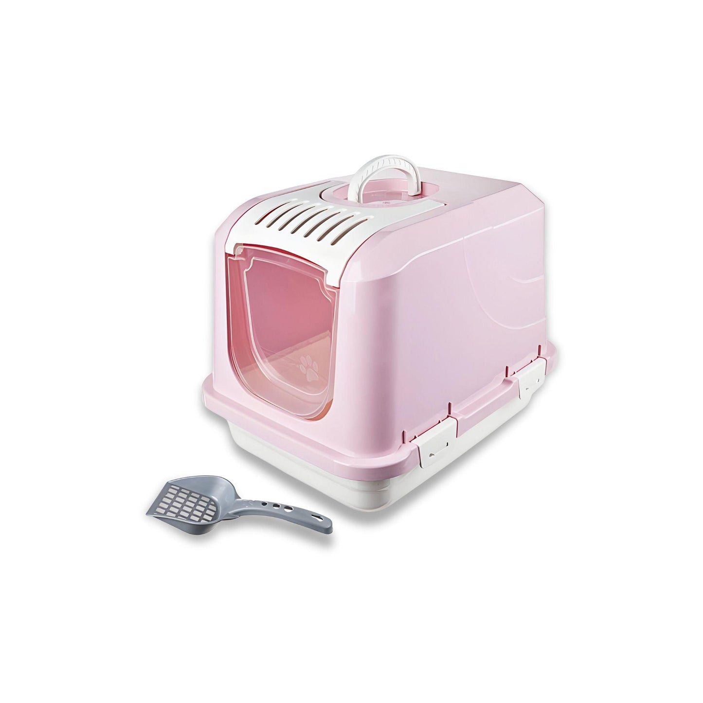 Litter Box - XL שירותים סגורים לחתולים גדול עם כף ניקוי