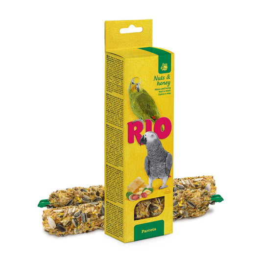 RIO מקלות ריו לתוכים גדולים עם דבש ואגוזים 2 יח' 90 גרם