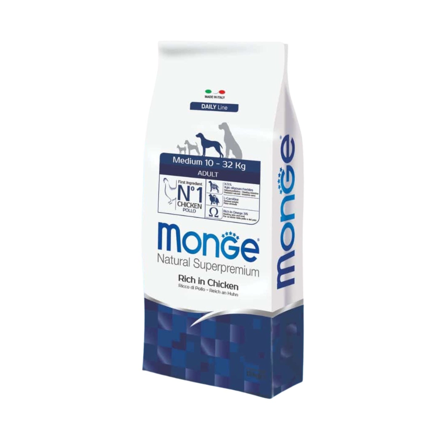 Monge מונג׳ עוף מזון יבש לכלבים בוגרים מגזע בינוני 12 ק״ג