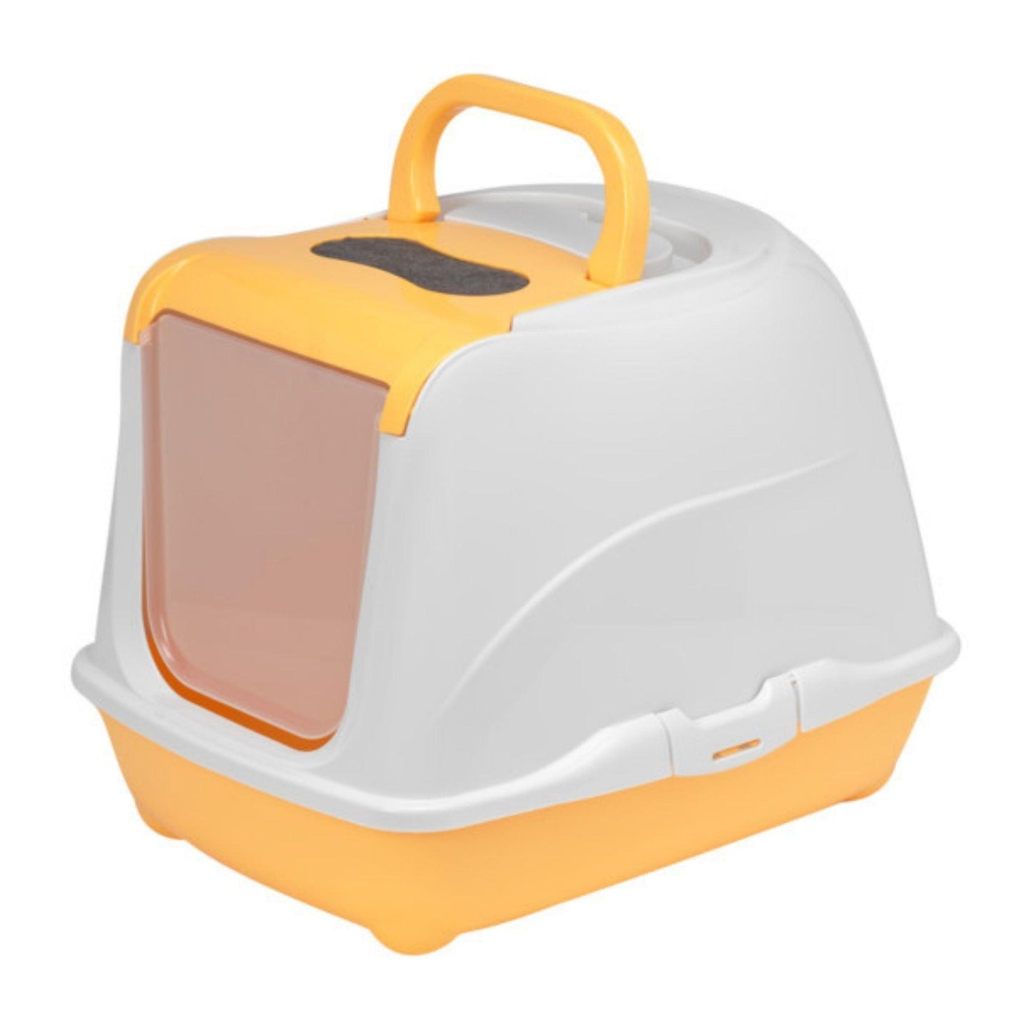 MODERNA Flip Cat Jumbo שירותים סגור גדול לחתול עם פתיחה קדמית צבע כתום