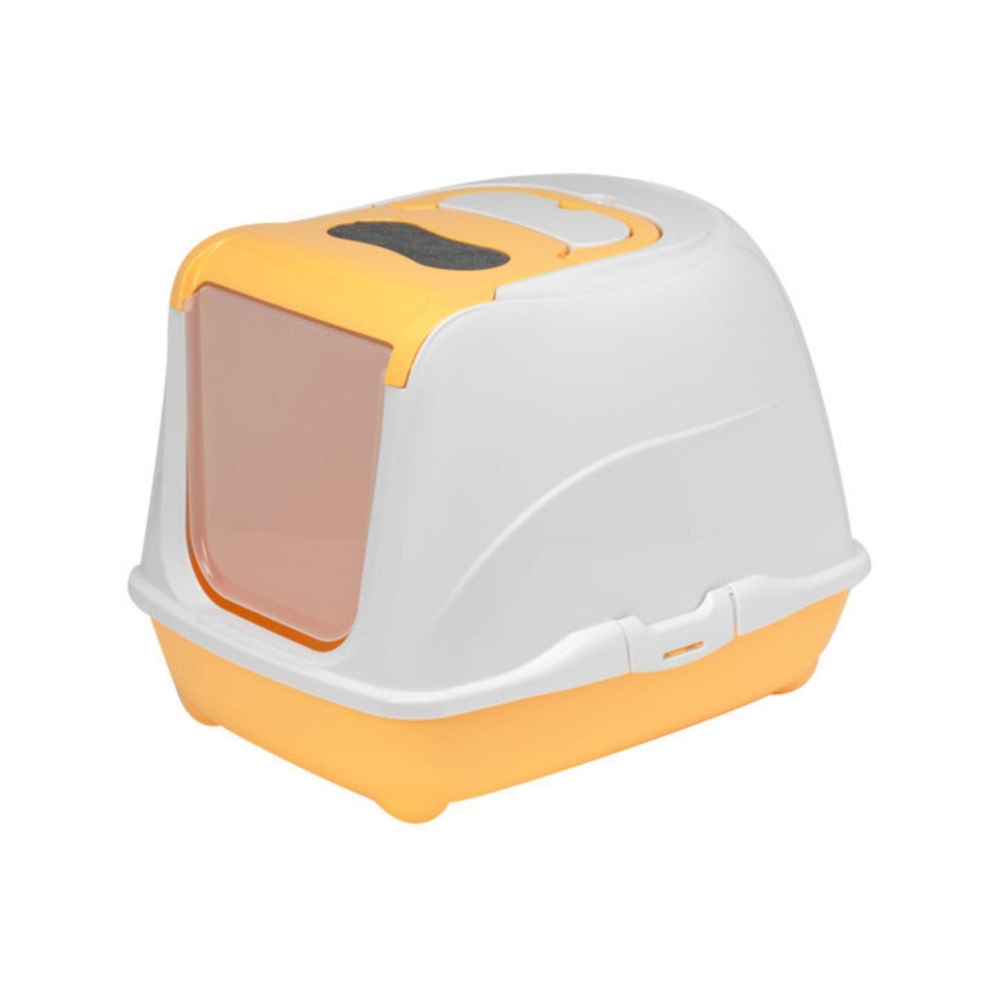 MODERNA L שירותים סגור לחתול עם פתח עליון לניקוי קל צבע כתום פליפ קט מודרנה