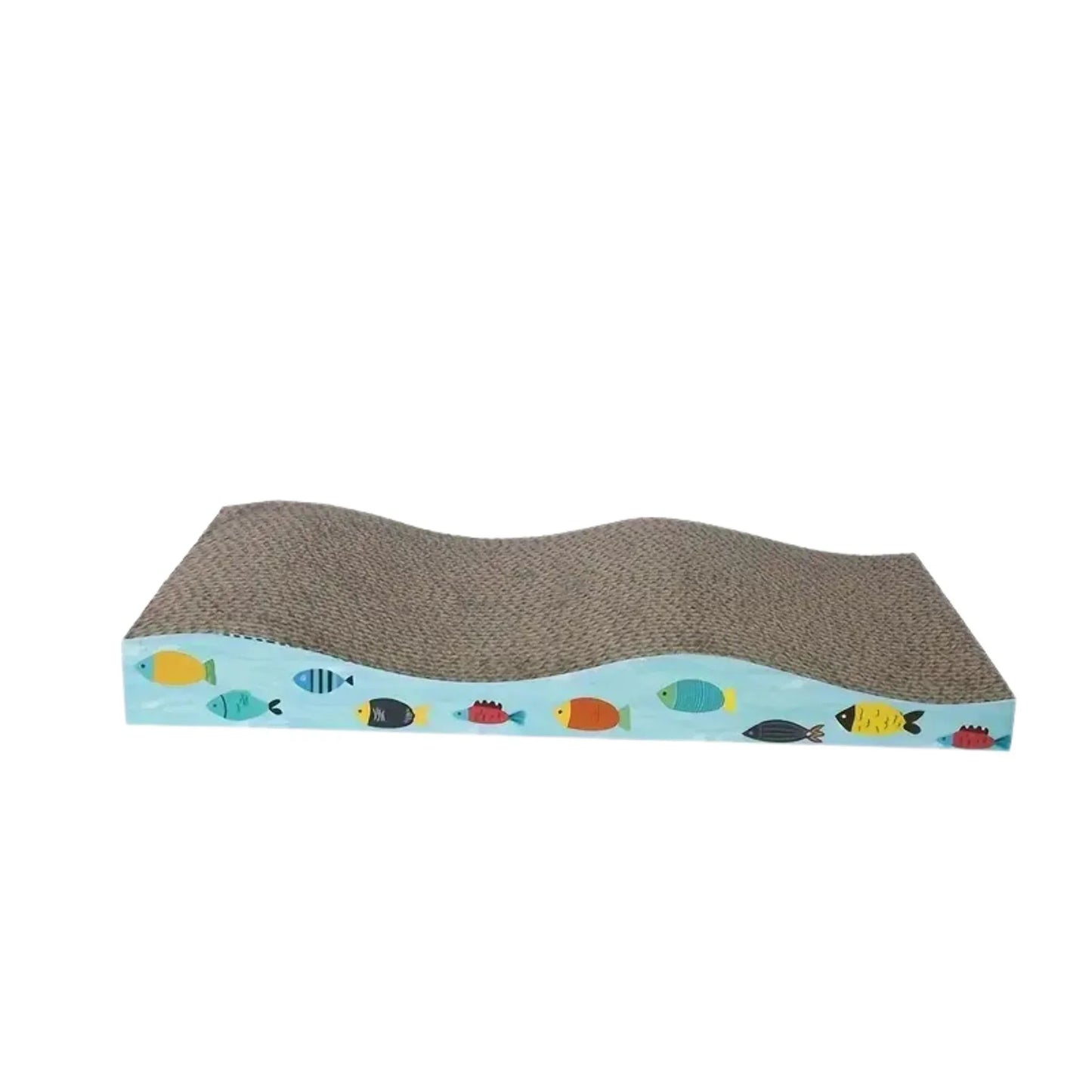 Corrugated cat scratching post made of thick corrugated cardboard