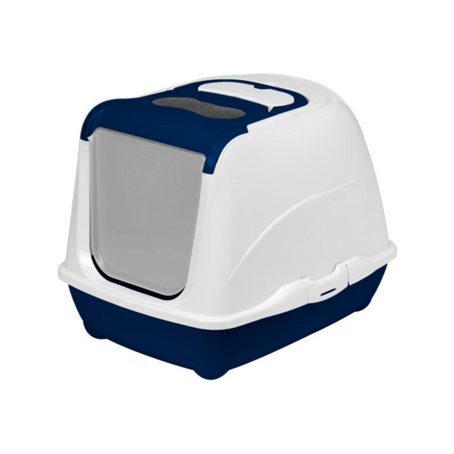 MODERNA L שירותים סגור לחתול עם פתח עליון לניקוי קל צבע כחול פליפ קט מודרנה