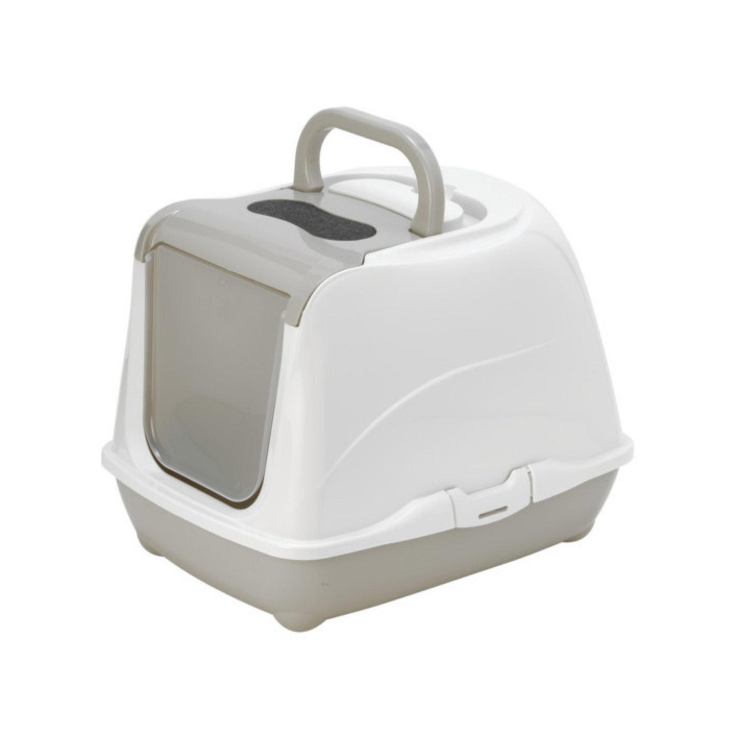 MODERNA L שירותים סגור לחתול עם פתח עליון לניקוי קל צבע אפור פליפ קט מודרנה