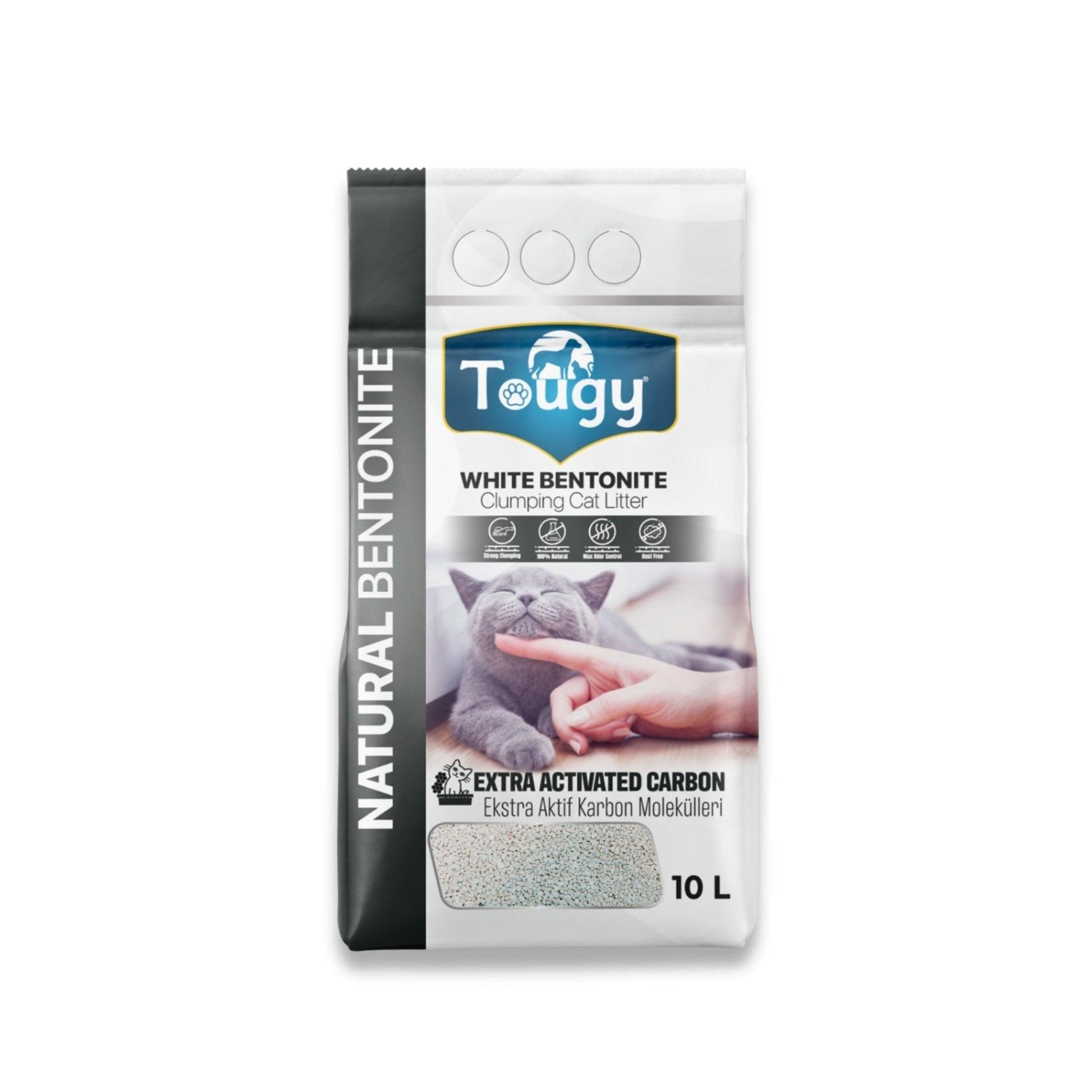 Tougy - חול לחתולים מתגבש עם פחם קרבון 10 ליטר