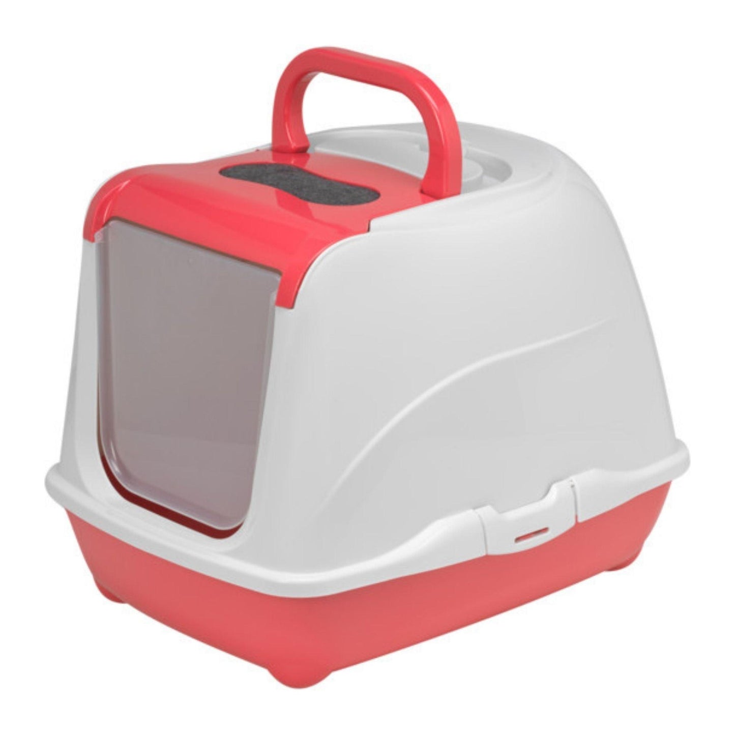 MODERNA Flip Cat Jumbo שירותים סגור גדול לחתול עם פתיחה קדמית צבע אדום