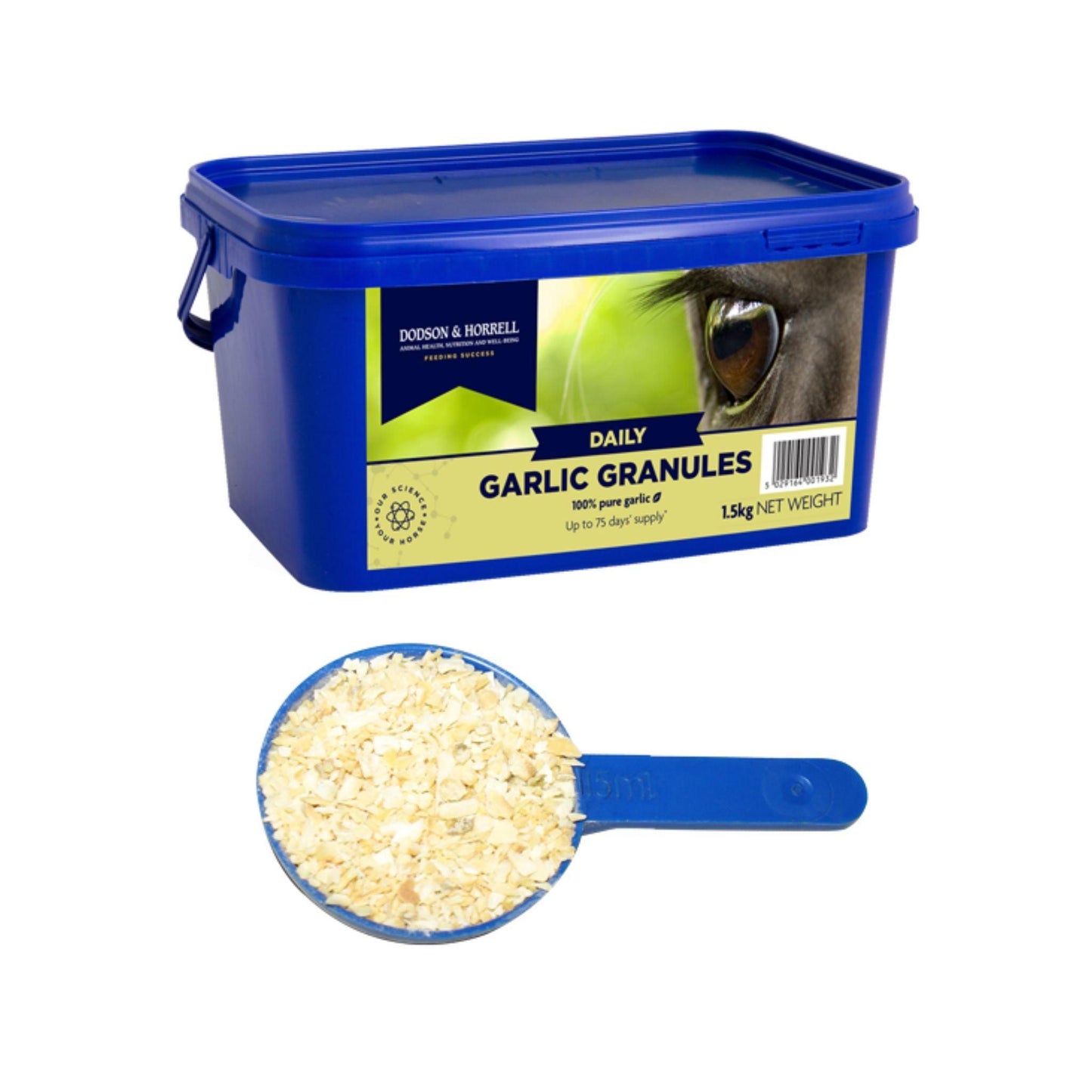 DODSON & HORRELL GARLIC GRANULES דודסון והורל גרגירי שום תוסף תזונה לסוסים 1.5 ק”ג