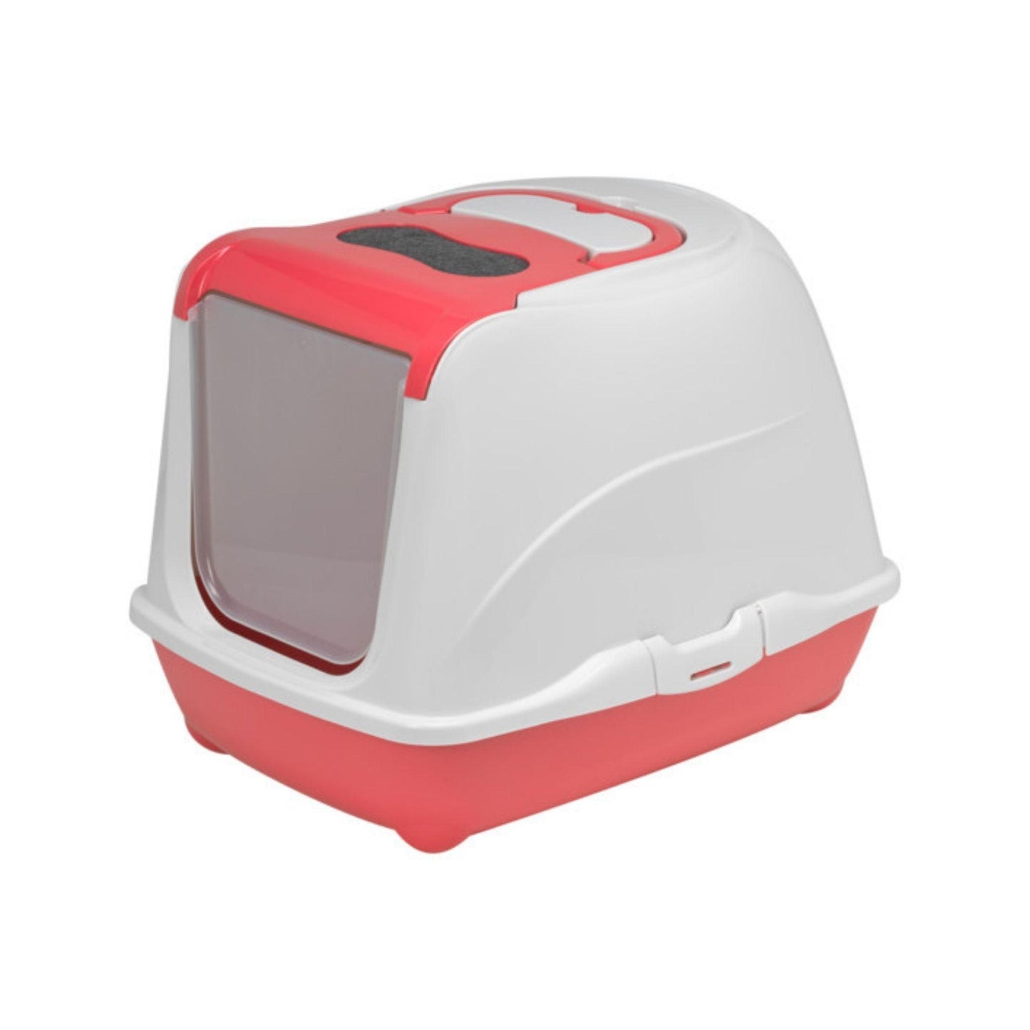 MODERNA L שירותים סגור לחתול עם פתח עליון לניקוי קל צבע אדום פליפ קט מודרנה
