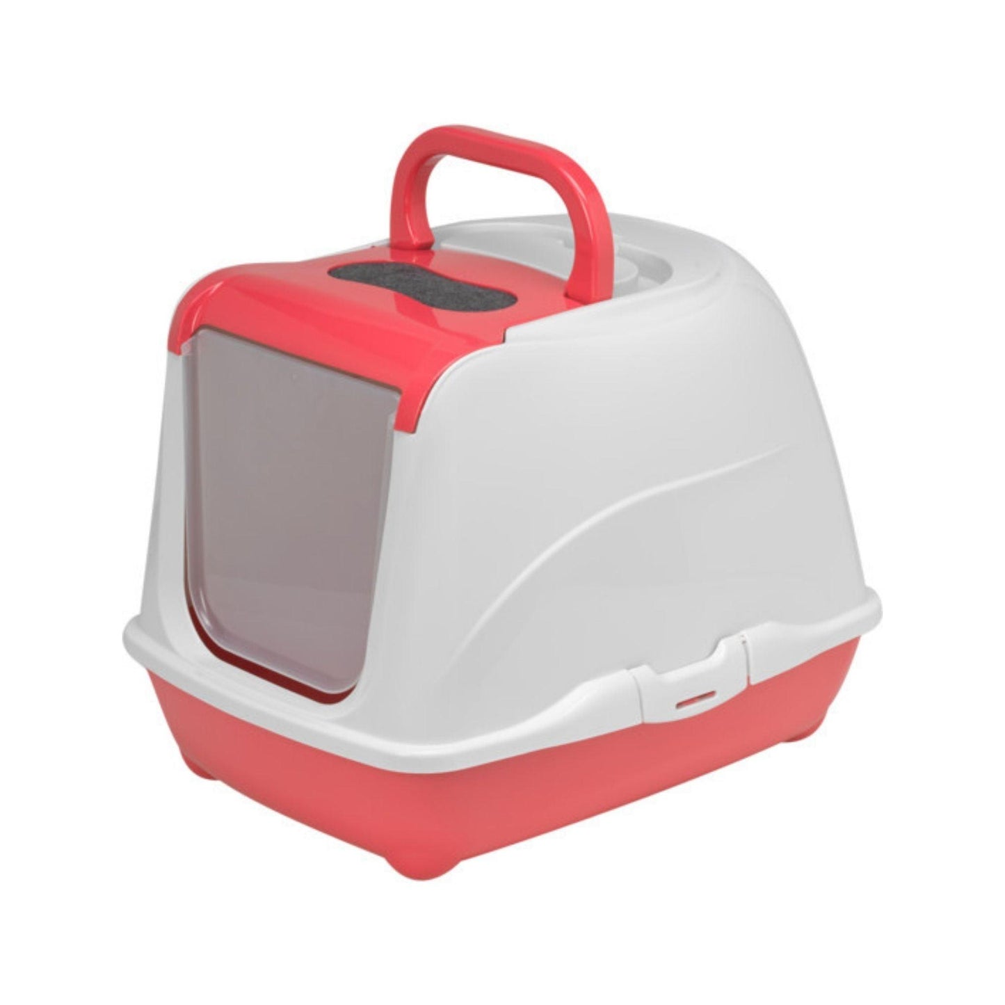 MODERNA L שירותים סגור לחתול עם פתח עליון לניקוי קל צבע אדום פליפ קט מודרנה