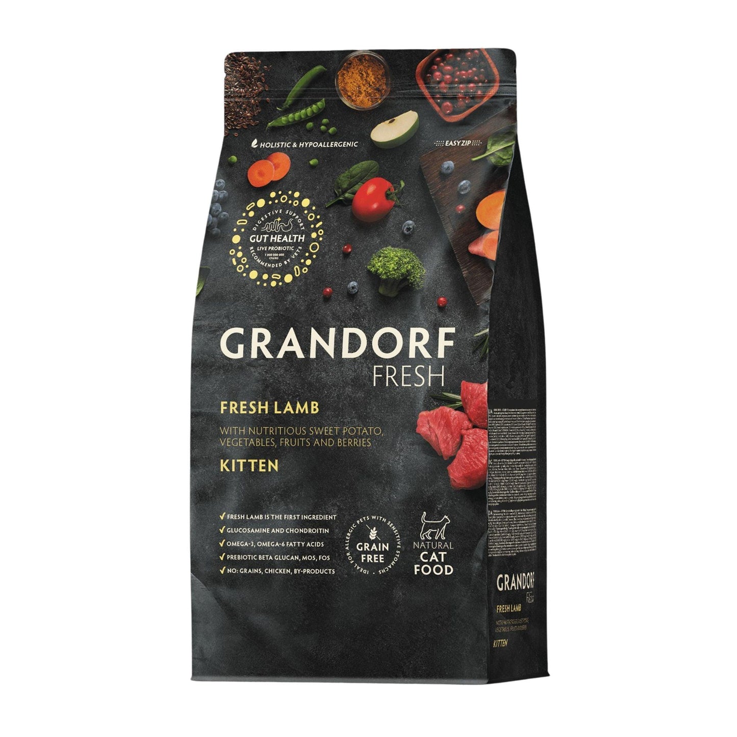 GRANDORF Kitten Fresh Lamb גרנדורף כבש טרי לחתלתולים קיטן היפואלרגני 2 ק״ג