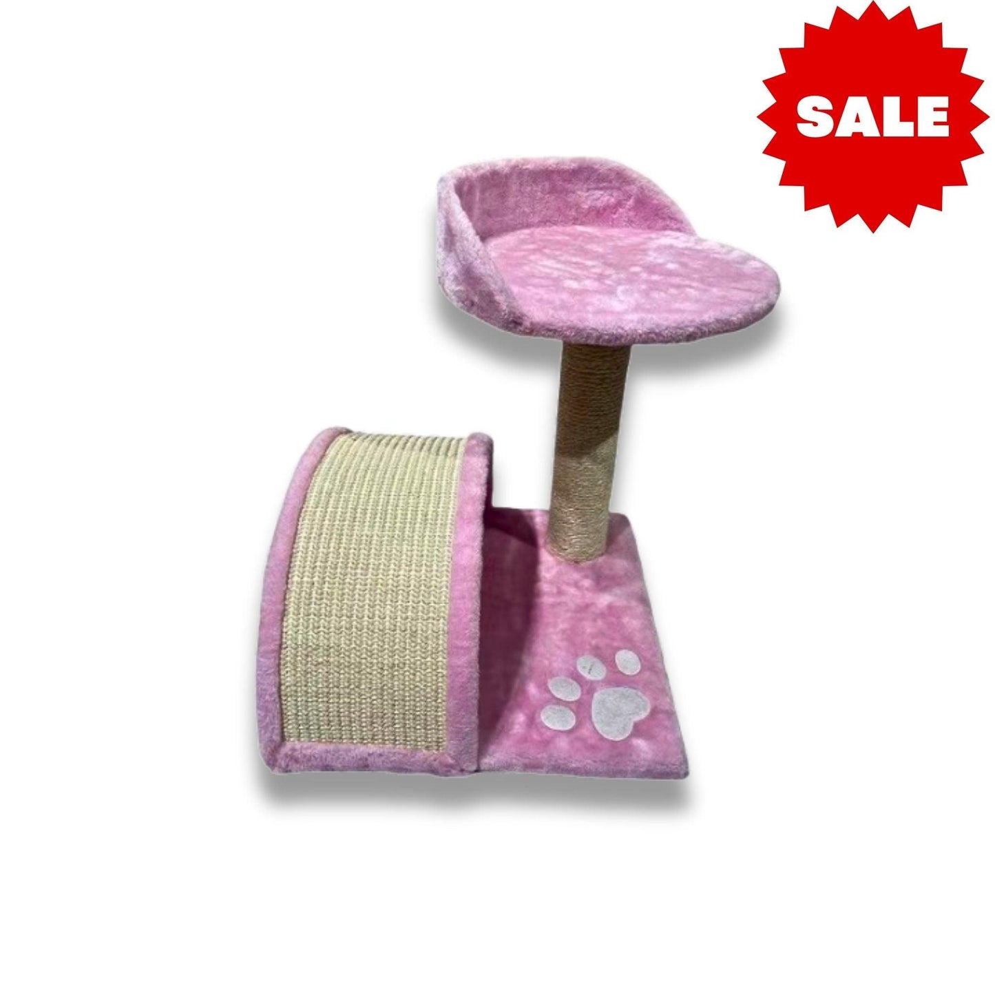 מתקן גירוד לחתול - בית עם עמוד גירוד