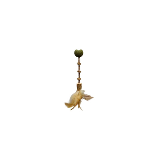 Catnip Toys For Cats צעצוע לחתול קטניפ לב על מקל עץ 2 יחידות