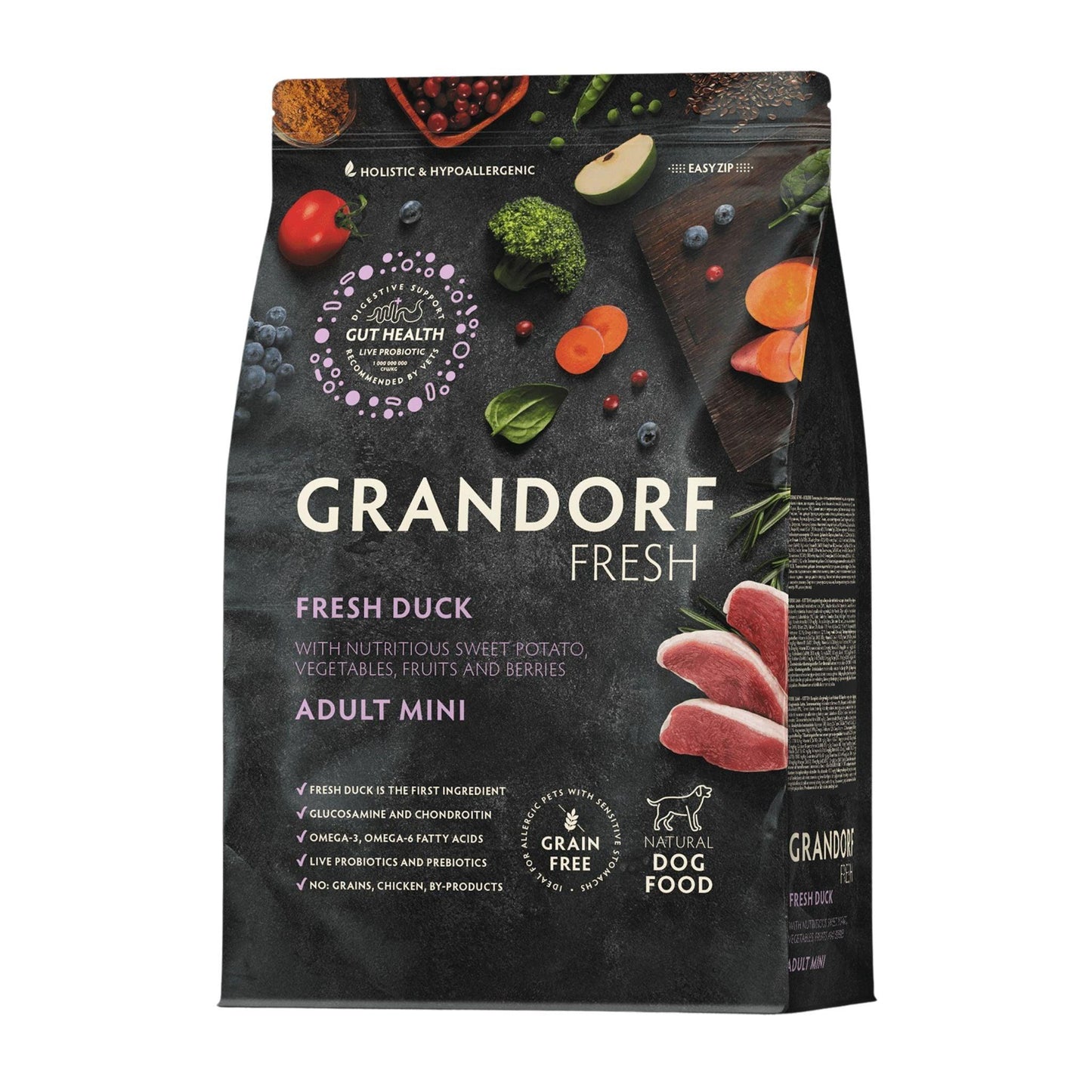 GRANDORF Fresh Duck Mini Grandorf Fresh Duck for Adult Small Breed Dogs 3 kg Hypoallergenic