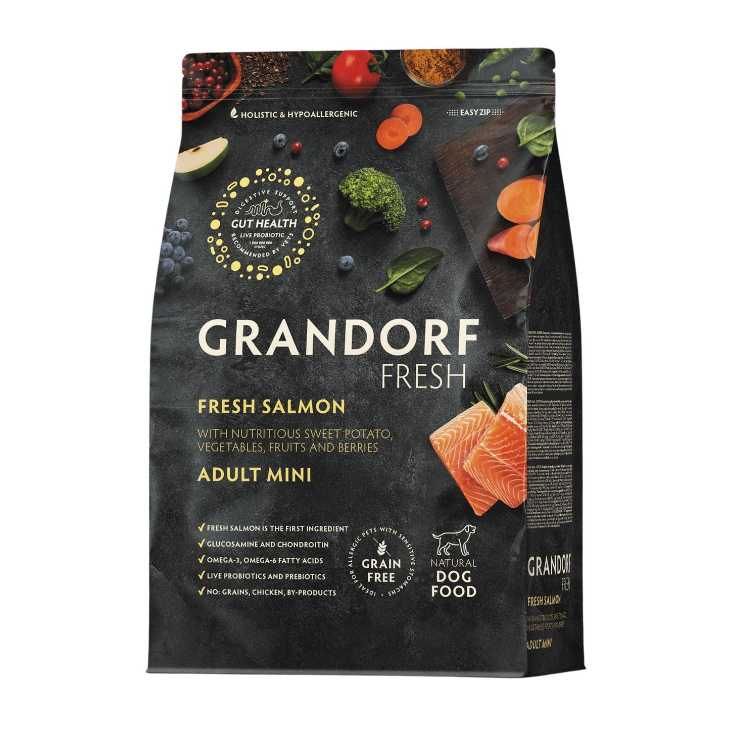 GRANDORF Fresh Salmon Mini Grandorf Fresh Salmon for Adult Small Breed Dogs 3 kg Hypoallergenic