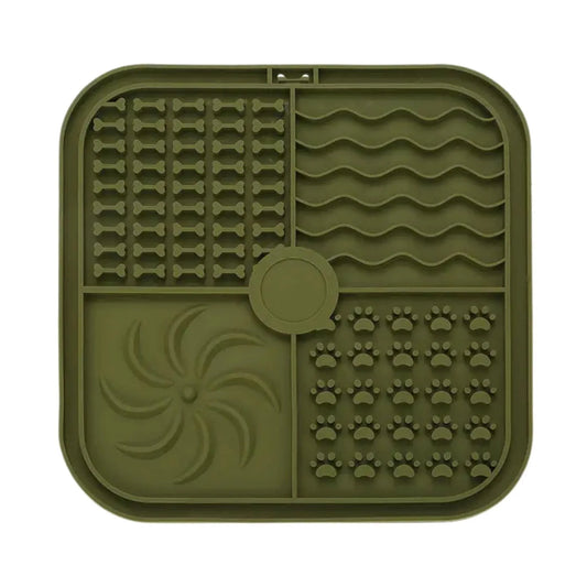 משטח ליקוק לכלבים להאכלה איטית לכלבים נגד החלקה צבע ירוק