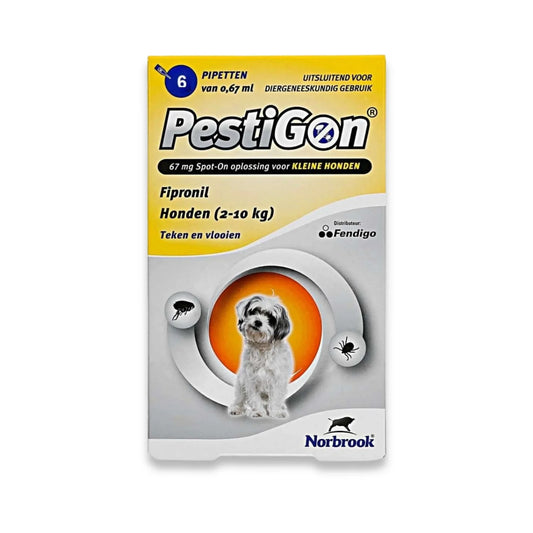 Pestigon פסטיגון אמפולות נגד פרעושים וקרציות לכלב קטן 2-10 ק”ג 6 יחידות