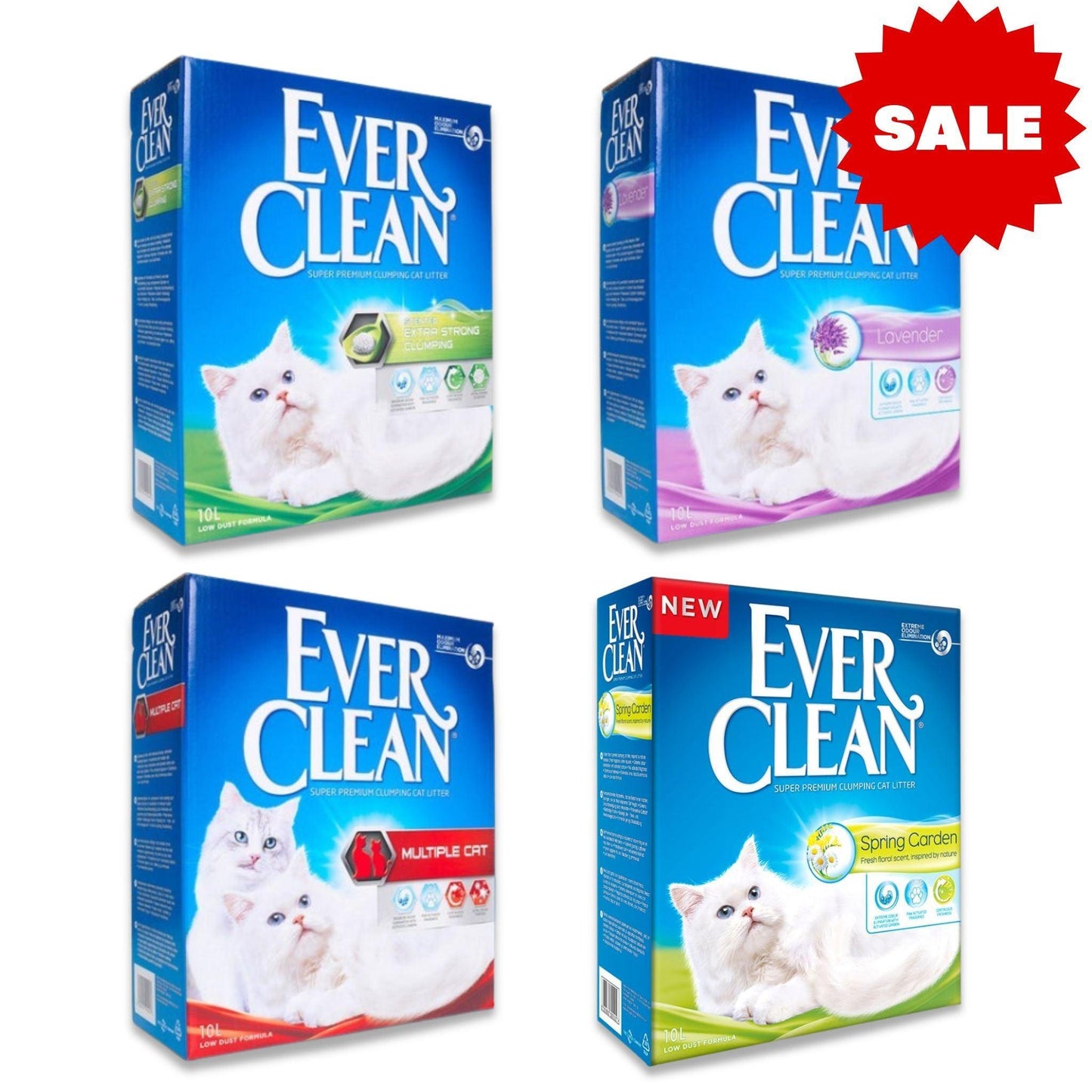 EVER CLEAN - חול אברקלין מבצע 4 ב-₪369 חול לחתולים 40 ליטר