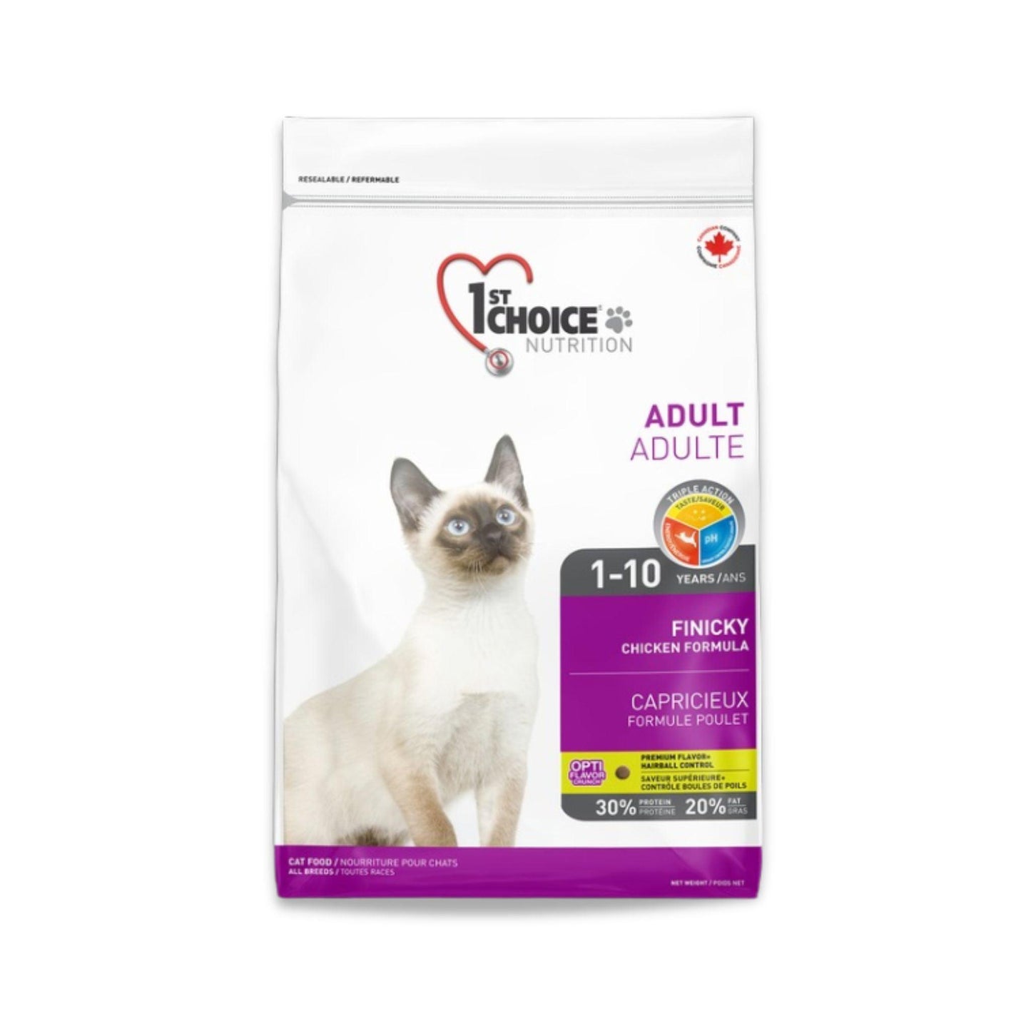 First Choice - פירסט צ'ויס מזון יבש לחתולים בוגרים ופעילים עוף פינקי 2.72 ק"ג