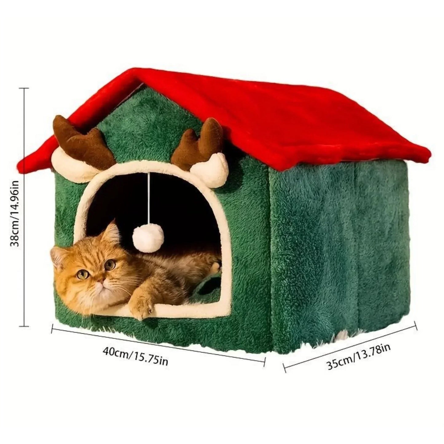Hoofie מיטת חג המולד לחתולים ולכלבים