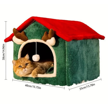 Hoofie מיטת חג המולד לחתולים ולכלבים