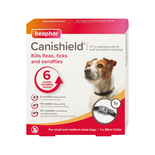 Beaphar Canishield anti-flea and tick collar for small and medium dogs up to 20 kg