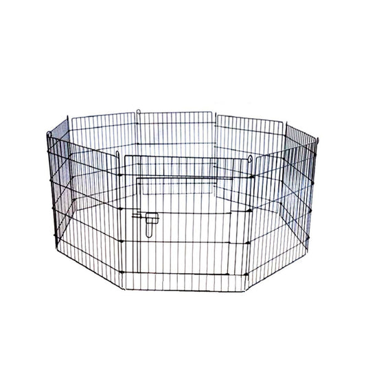 8-Panel Metal Dog Exercise Pen/Playpen with Door, 61 cm