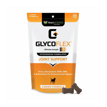 GlycoFlex גלייקופלקס לכלבים לעסניות לתמיכה במפרקים ובניידות 120 יחידות