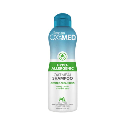 TropiClean OxyMed טרופיקלין אוקסימד שמפו היפואלרגני לכלבים וחתולים 355 מ״ל