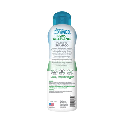 TropiClean OxyMed טרופיקלין אוקסימד שמפו היפואלרגני לכלבים וחתולים 355 מ״ל