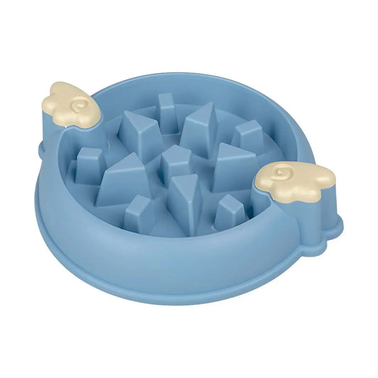 Hoofie קערת האכלה איטית לכלבים וחתולים צבע כחול