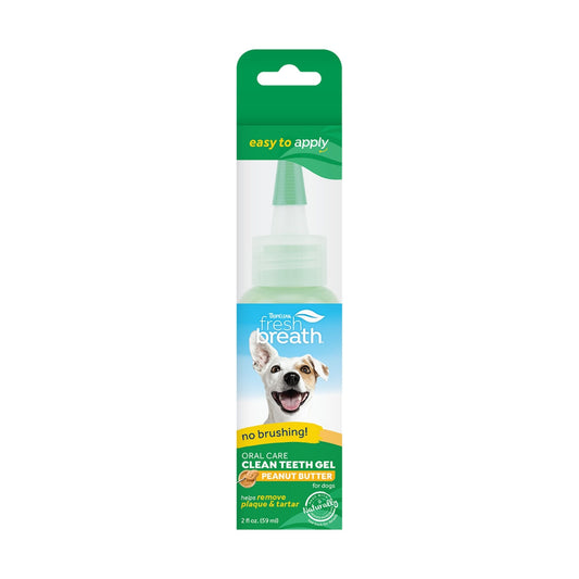 TropiClean Fresh Breath Peanut Butter Flavor Dog Teeth Cleaning Gel 59 ml