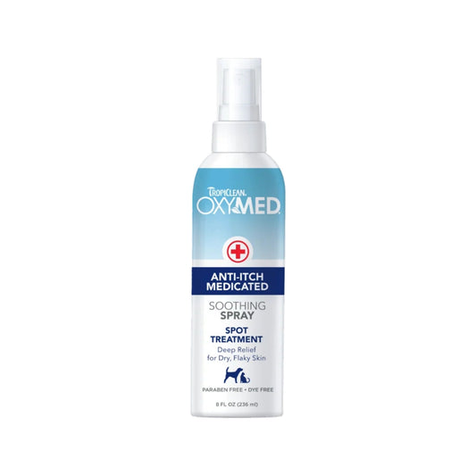 TropiClean OxyMed Anti-Itch & Soothe Spray for Dogs and Cats 236 ml