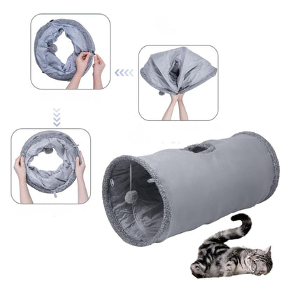 מנהרה משחק לחתול צבע אפור