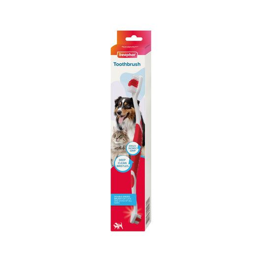 Beaphar double-sided toothbrush for dogs and cats