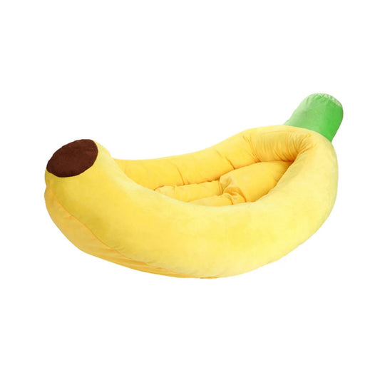 מיטת בננה צהובה לכלבים וחתולים מידה גדולה