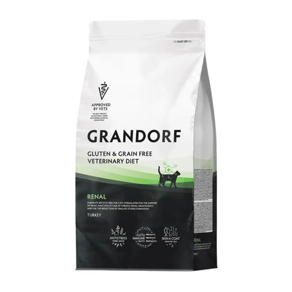 GRANDORF VET Renal גרנדורף רנל אוכל רפואי לחתול לתמיכה בתפקוד הכליות בטעם הודו 2 ק״ג