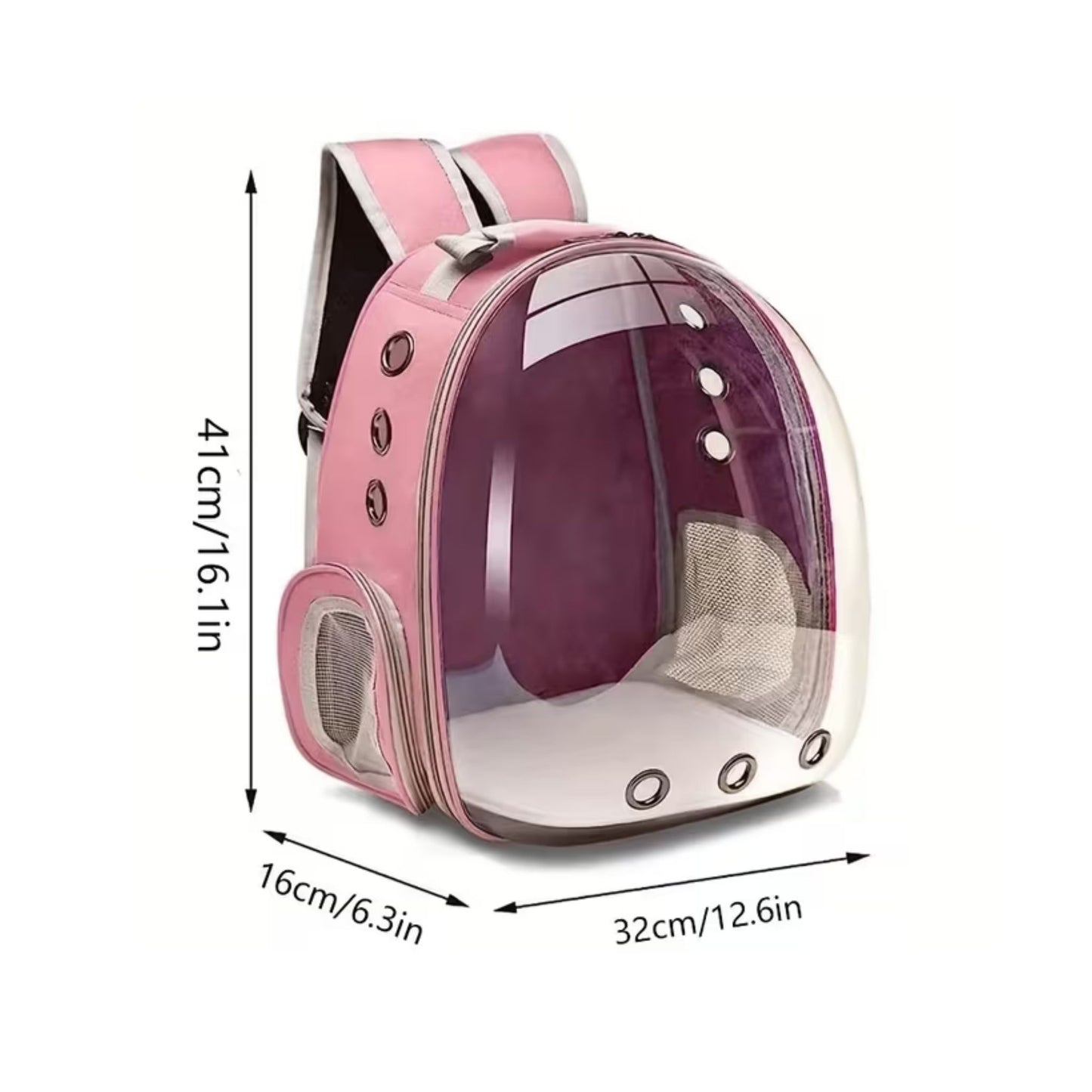 תיק גב שקוף לחתולים וכלבים צבע שחור