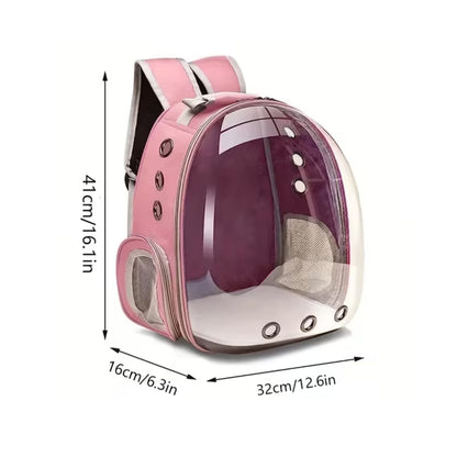 תיק גב שקוף לחתולים וכלבים צבע שחור
