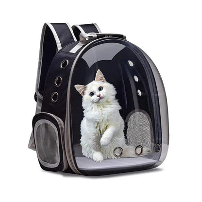 תיק גב שקוף לחתולים וכלבים צבע שחור