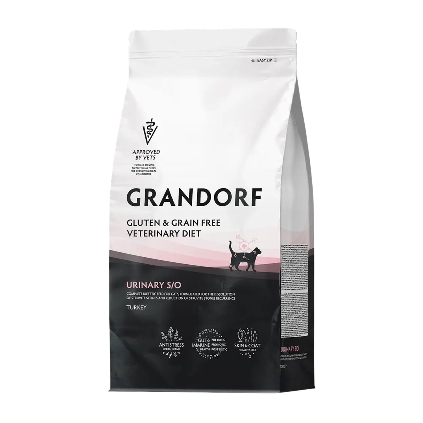 GRANDORF VET Urinary S/O גרנדורף יורינרי אוכל רפואי לחתול לתמיכה בדרכי השתן בטעם הודו 2 ק״ג